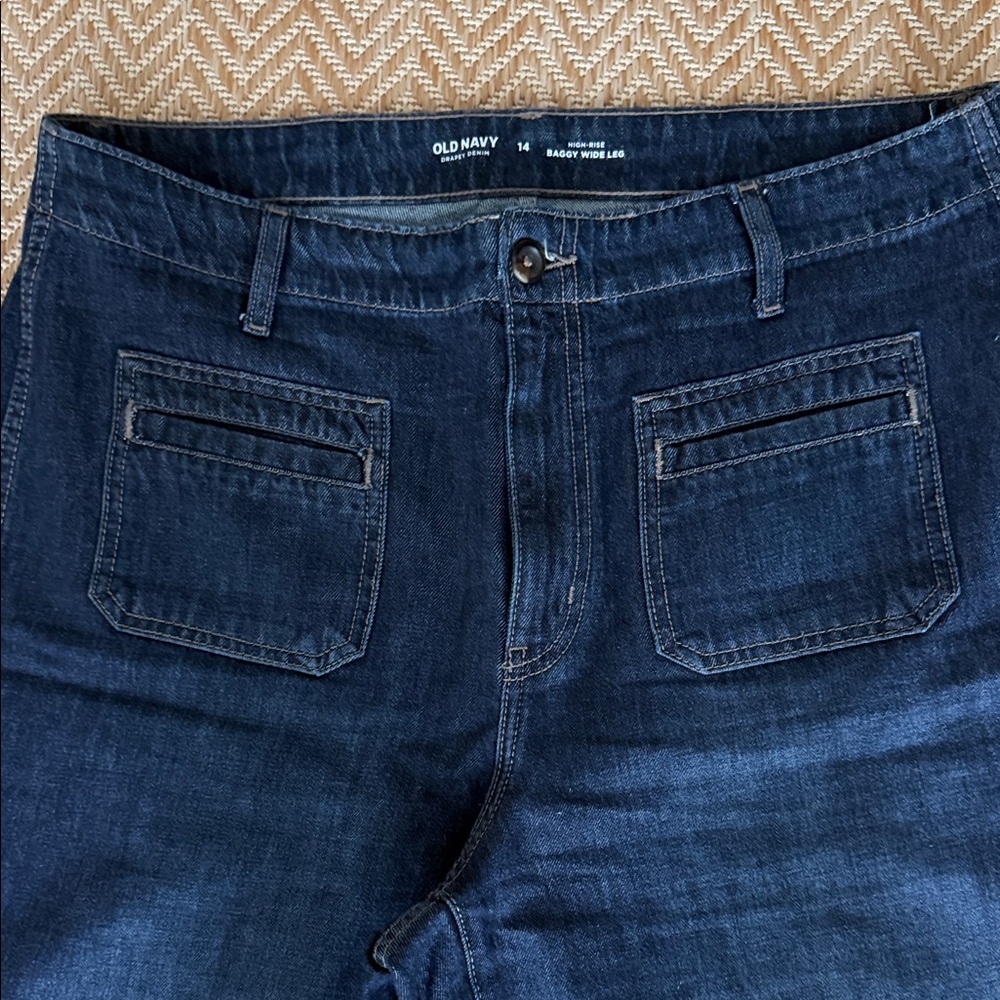 Old Navy Deep Blue Flare Jeans - Picture 3 of 4